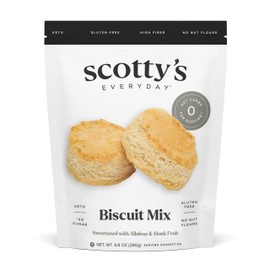 Scotty's Everyday - Keto Biscuit Zero Carb Mix - 0g Net carbs, 0g Added Sugar, Gluten-Free, High Fiber - No Nut Flours - 9.8oz, Pack of 1