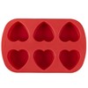 Wilton 2105-4824 Molde silicón mini corazónes 6 cavidades (2.5 x