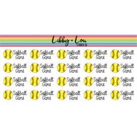 Softball Game Planner Stickers | Libby and Lou Sticker Co