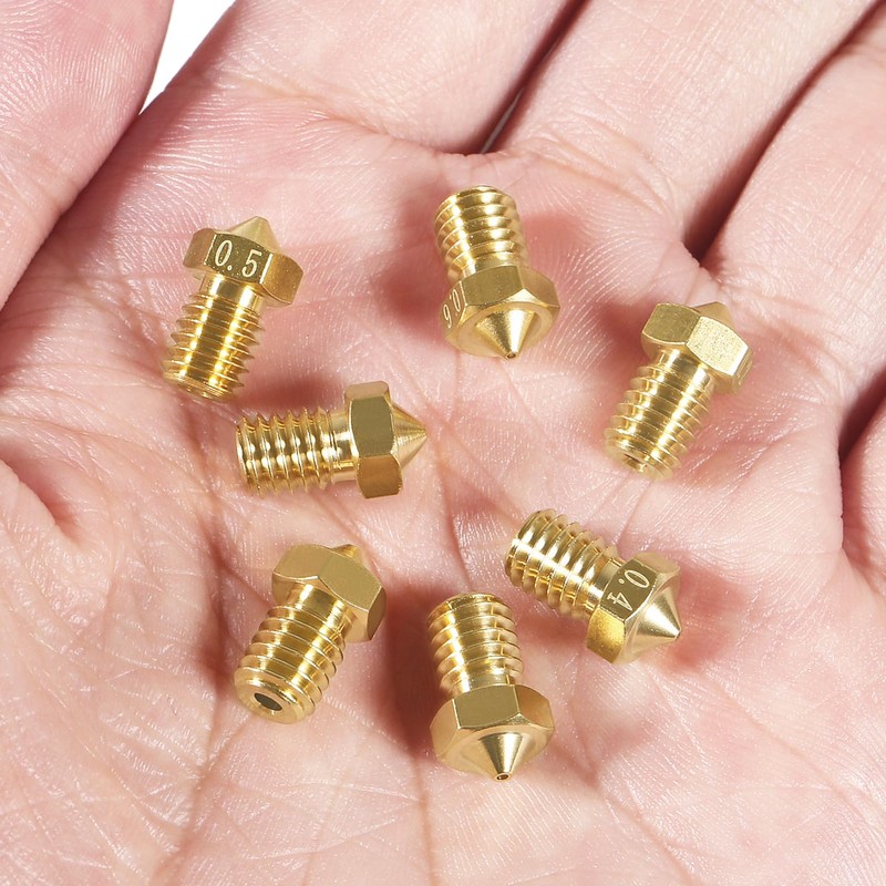 Aokin 10 Pcs Extruder Nozzles 3D Printer Brass Nozzles for
