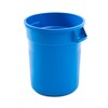 PRO&Family 20 Gallon Blue Round Commercial Trash Can/Ingredient Bin Recycling