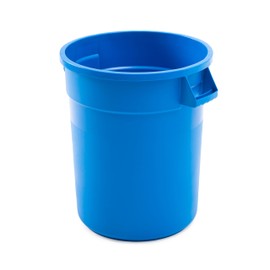 PRO&Family 20 Gallon Blue Round Commercial Trash Can/Ingredient Bin Recycling Bin Kitchen Garbage Can Office Garbage Can Trash Barrel Plastic Barrel Yard Waste Bin Outdoor Trashcan
