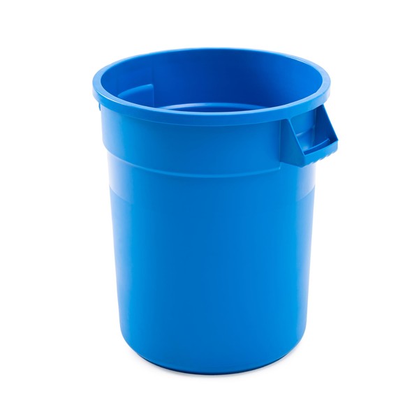 PRO&Family 20 Gallon Blue Round Commercial Trash Can/Ingredient Bin Recycling