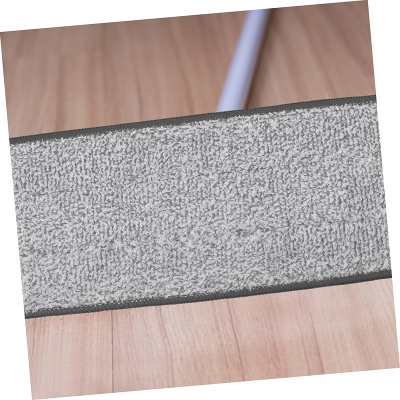FOMIYES 12x33cm Microfiber Mop Pads Replacement Set 4pcs Grey Flat