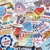 Generic 50Pcs Funny Labor Day Sticker Labor Union Decals Cute
