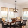 16“ Farmhouse Chandelier Light Fixture, 5-Light French Country Wood Chandelier