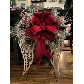 Michelle's aDOORable Creations Filigree Angel Wings Wood Craft Unfinished Wooden Cutout Art DIY Wood Sign Inspirational Wall Plaque Rustic Home Decor