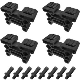 cyclingcolors 4x Supporto per Doghe 38 x 8 mm + 8x bulloni perni inserto plastica 11 mm Tripla Sospensione per Letto Flessibile Mobili, Nero