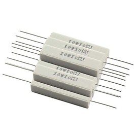 Tegg 10PCS Cement Resistors 10W Horizontal 10 ohm 5% Ceramic Wirewound Resistors