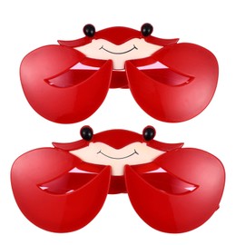 NUOBESTY 2 Pieces Crab Glasses Luau Party Sunglasses Funny Party Glasses Novelty Fun Glasses for Adults Children Beach Hawaiian Party Photo Booth Props Tropical Costume Accessories