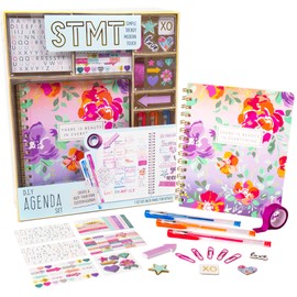 STMT Planner Set - Decorate The Ultimate DIY Daily Planner/Organizer/Diary/Journal/Agenda With Embellishments, Fun Stickers, Paper Clips, Stamp Markers & Pen - Inspiring Planners For Kids And Teen Girls