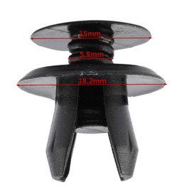 Yuiturt Pack of 100 Mounting Clips Trim Clips for VW T4/T5, Car Push Locator Buckle Clip for Interior Trim Door Panel Clips, 70186729901 701867299 Black