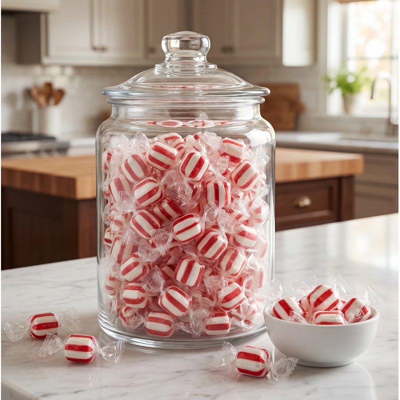 Soft Peppermint Puffs - 1 lb of Red and White