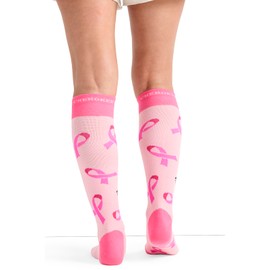Cherokee Printsupport Women 12 & 10-15 mmHg Support Socks, Plus, BCA Fight