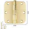 Rounded Door Hinges 3-1/2" x 3.5 inch, 5/8 Radius, Polished