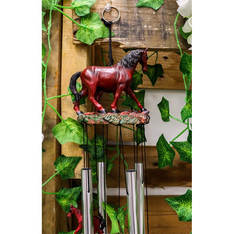 Ebros Gift Farm Countryside Wild Brown Mother Horse with Foal