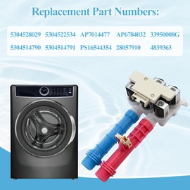 5304528029 5304514790 Washer Water Inlet Valve Compatible with Frigidaire, Electrolux, Kenmore Washing, Replace 5304522534, 5304514791, AP7014477, PS16544354, AP6784032, 28057910, 5 Solenoid 5 Outlets