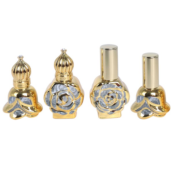 Elegauit Essential Oil Roller Bottles, 10ml 4 Pack Mini Glass