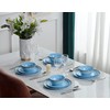 Melamine Dinnerware Set, Plates And Bowls Sets for 4, 12PCS
