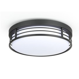 WISBEAM 13 Inch Matte Black Flush Mount Ceiling Light, 23W LED Ceiling Lighting Fixture with 5CCT(2700K/3000K/3500K/4000K/5000K), Dimmable LED Light Fixtures Ceiling Mount for Kitchen Bathroom Hallway