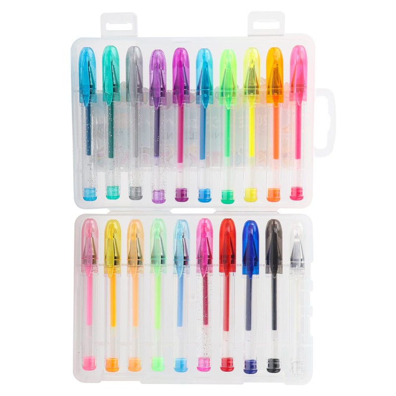 NIKO Gel Pen Mini 20 Glitter Colored Pens ，1 Pack