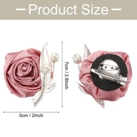 MECCANIXITY Boutonnieres for Men/Women, Rose Gold Groom Corsage Artificial Flower with Mount Pin for Wedding Decoration, Ceremony, Prom, Homecoming