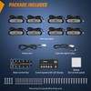 Nilight 8PCS Led Strobe Lights with Controller 12V 24V Sync