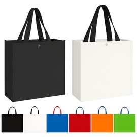 Printable Medium Plain Tarpaulin Bag (35cm W x 30cm H) 15cm Width Extra-Large Glossy Tarpaulin Bag - Black 5ea