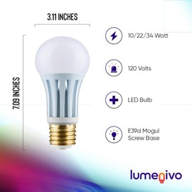 lumenivo Replacement for General Electric Lighting 41459 3WY 100/300 Mogul Base 3 Way Light Bulb Floor Lamp 3 Way LED PS 25 E39 Large Base Light Bulbs - Soft White - 120V - 1 Pack