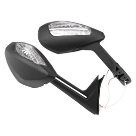 HAONEL Motorcycle Side Rearview Mirror with Turn Signal Light Replacement for Ducati 959 Panigale 2016-2020/1299 Panigale 2015-2019 /Panigale R 1198 2015-2017