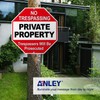 ANLEY Private Property Aluminum Warning Sign, Trespassers Will Be Prosecuted