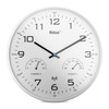 Mebus Modern Radio Wall Clock with Temperature Display and Humidity,