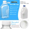 Syntic 4 Pack 2 Qt Glass Milk Bottles with Handle