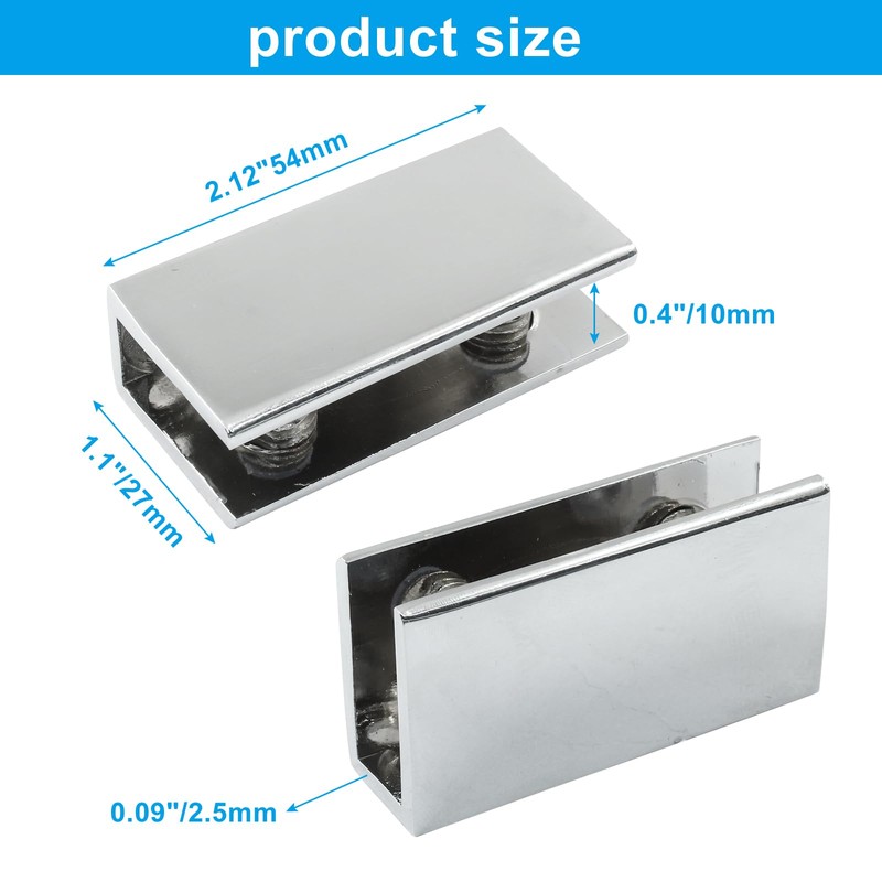 Bivethoi 4 Pcs Glass Shelf Bracket Adjustable Shower Brackets,Heavy Duty
