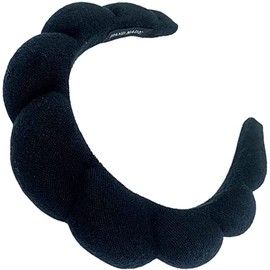 Diademas para Cabello Mujer, Diadema de spa para Mujer, Diadema Spa Aro de Esponja Suave y Cómodo, Bandas para el Cabello Mujer, Bandas para el Cabello para Cuidado Facial Muje, Diadema Skincare, Maquillaje, Lavado de Cara, Headband (negro)