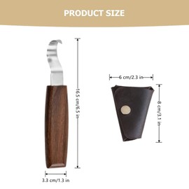 Hook Knife Professional Wood Carving Knife Spoon Carving Tools with Leather Sheath for Beginner and Profi