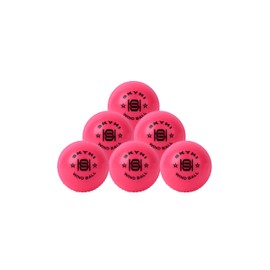 SKYHI Wind Cricket Balls - Soft Practice Training Wind Cricket Balls for Indoor & Outdoor - Soft Practice Training Cricket Ball for Cricket Coaching Bowling Pack of 6 (Pink)