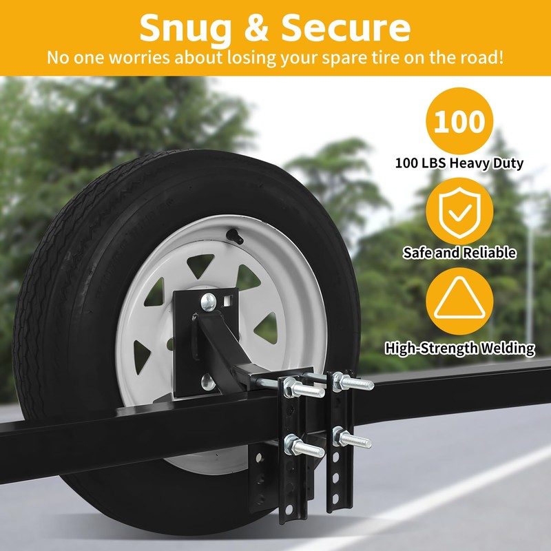 MaxxHaul 50214 Spare Tire Carrier Mount for Utility Boat Trailer