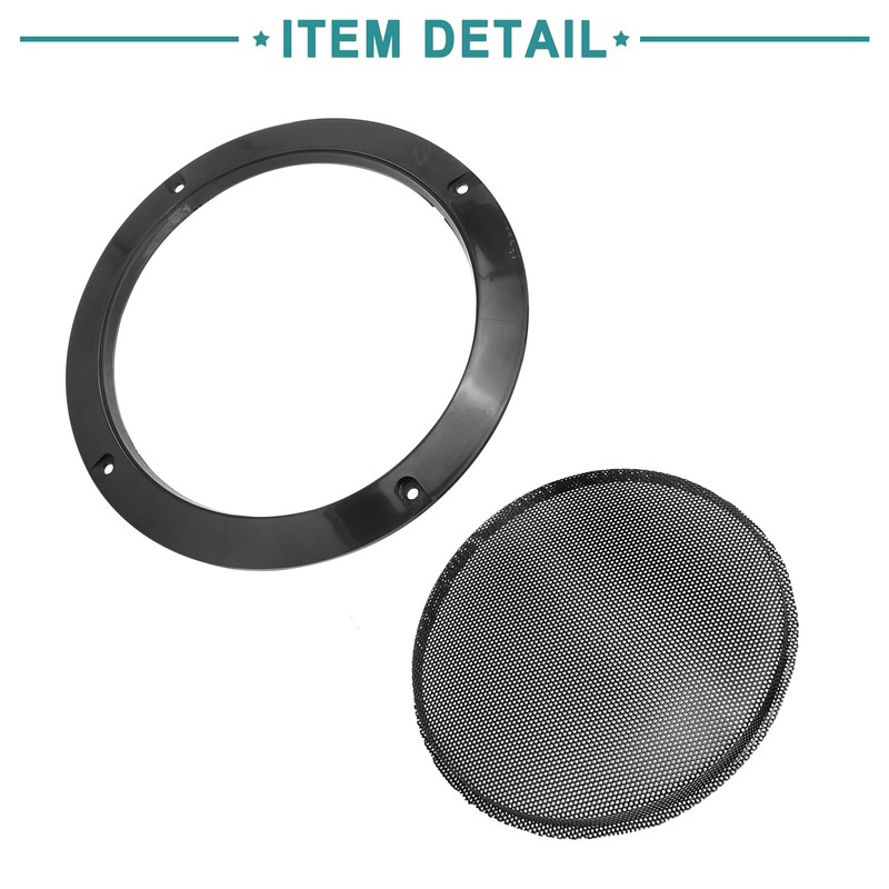 ACROPIX 6.5 Inch Speaker Grill Cover Black - Pack of