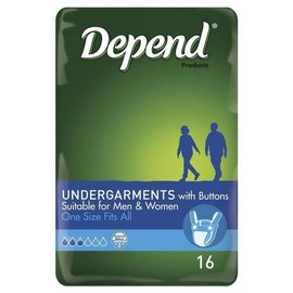 Depend Undergarments X 16 (Limit 4 per order)