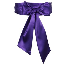 JASGOOD Long Sash Dress Belt for Women Wedding Bridesmaid Sash Dress Belt,Purple
