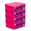atorakushon Fabric Satin Foldable Saree Covers Cloth Garments Storage Bag