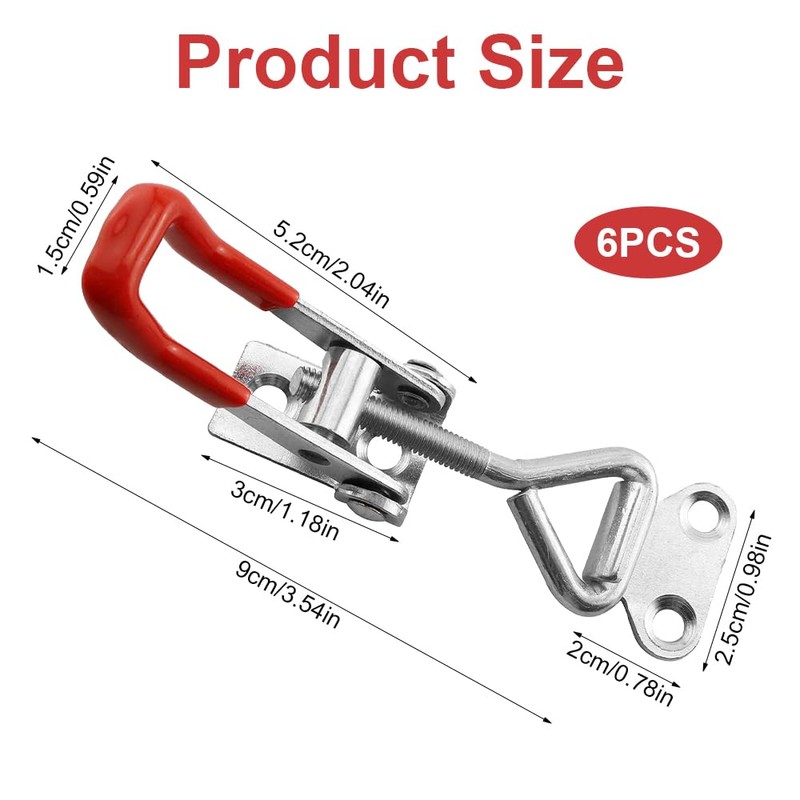 GH-4001 Stainless Steel Tension Lock with Locking Lever Clasp, Side