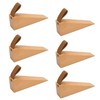 6pcs Door Stopper Wedge Polished Glossy Compact Wooden Firefighter Door