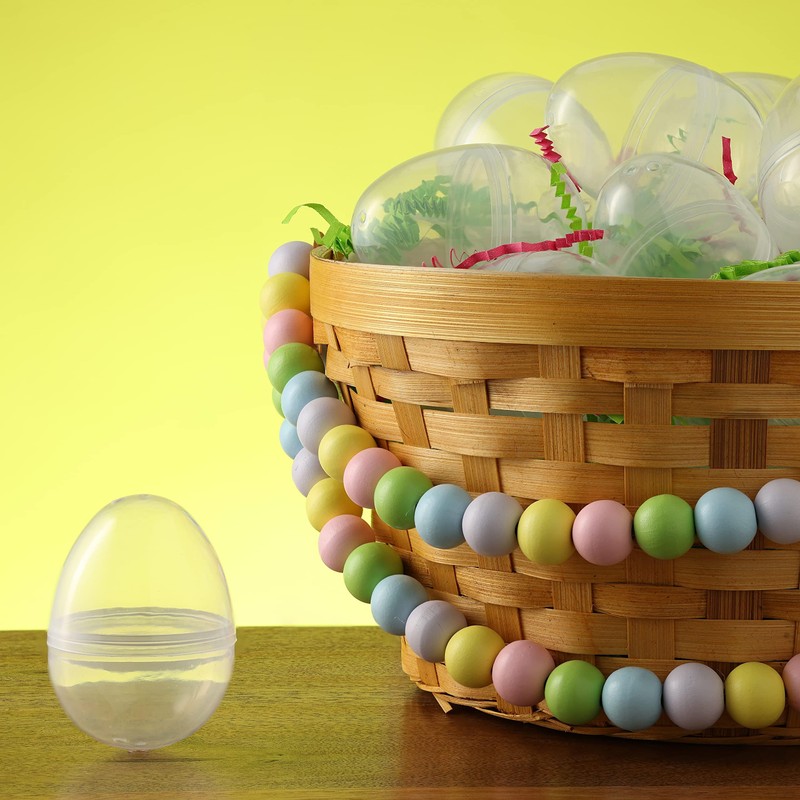Entervending Easter Eggs 3” - Clear Fillable Plastic Capsule –