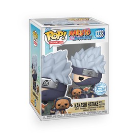 Epic Collectibles Pop Anime: Naruto Shippuden - Kakashi Hatake with Pakkun Special Edition Exclusive Vinyl Figure Bundle with Compatible Funko Box Protector