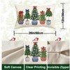 Christmas Blue Porcelain Lumbar Pillow Cover 12x20 Inch 1 Piece
