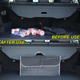 OEMASSIVE Car Trunk Organizer,Soft Felt Car Bag Organizer 20x6.11x10 inch Folding,for Honda CRV Civic Accord Ford Focus Fusion Toyota RAV4 Jeep SUV/Truck/Sedan/Van