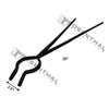 #3 Clay Graphite Crucible W/ 20" Hinge-Style Foundry Crucible Tongs