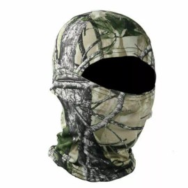 Unbranded Real Tree Camo Balaclava Face Shiesty Ski Mask UV Protection Tactical Sun Hood - A2